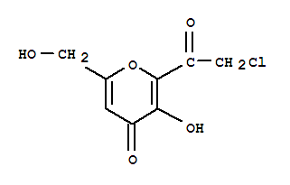 (7ci)-2-(氯乙酰基)-3-羟基-6-(羟基甲基)-4H-吡喃-4-酮结构式_89938-66-9结构式