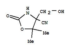 (7ci)-4-(羟基甲基)-5,5-二甲基-2-氧代-4-噁唑啉甲腈结构式_89943-53-3结构式