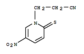 (7ci)-5-硝基-2-硫氧代-1(2H)-吡啶丙腈结构式_90004-27-6结构式
