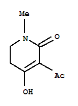 (7ci)-3-乙酰基-5,6-二氢-4-羟基-1-甲基-2(1H)-吡啶酮结构式_90087-45-9结构式