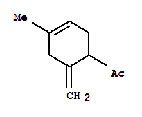 (9ci)-1-(4-甲基-6-亚甲基-3-环己烯-1-基)-乙酮结构式_90213-43-7结构式