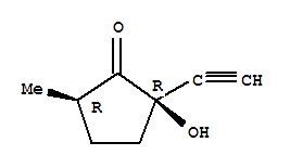顺式-(9ci)-2-乙炔-2-羟基-5-甲基-环戊酮结构式_90314-46-8结构式