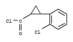 (7ci)-2-(o-氯苯基)-环丙烷羰酰氯结构式_90767-75-2结构式