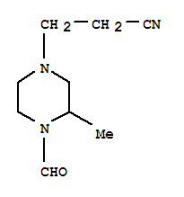 (7ci)-4-(2-氰基乙基)-2-甲基-1-哌嗪羧醛结构式_90768-57-3结构式