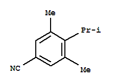 (9ci)-3,5-二甲基-4-(1-甲基乙基)-苯甲腈结构式_90877-62-6结构式