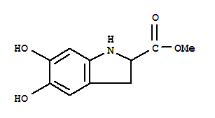 (9ci)-2,3-二氢-5,6-二羟基-1H-吲哚-2-羧酸甲酯结构式_90922-83-1结构式 (9ci)-2,3-二氢-5,6-二羟基-1H-吲哚-2-羧酸甲酯结构式_90922-83-1结构式