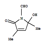 1H-pyrrole-1-carboxaldehyde, 2,5-dihydro-2-hydroxy-2,4-dimethyl-5-oxo-(9ci)Structure,91024-62-3Structure 1H-pyrrole-1-carboxaldehyde, 2,5-dihydro-2-hydroxy-2,4-dimethyl-5-oxo-(9ci) Structure,91024-62-3Structure