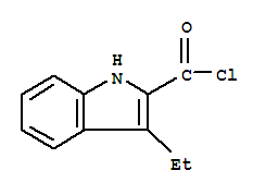 (7ci)-3-乙基-吲哚-2-羰酰氯结构式_91348-90-2结构式