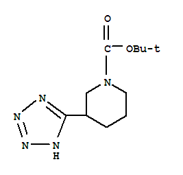 3-(1H-四唑-5-基)-1-哌啶羧酸 1,1-二甲基乙酯结构式_91419-64-6结构式