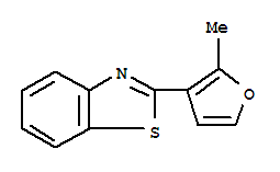(7ci)-2-(2-甲基-3-呋喃基)-苯并噻唑结构式_91493-30-0结构式