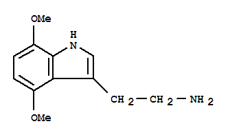2-(4,7-二甲氧基-1H-吲哚-3-基)-乙胺结构式_91557-43-6结构式