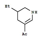 (9ci)-1-(5-乙基-1,4,5,6-四氢-3-吡啶)-乙酮结构式_91670-75-6结构式