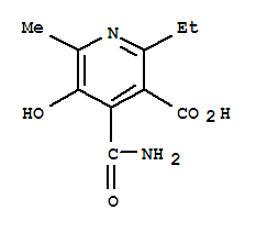 (7ci)-4-氨基甲酰-2-乙基-5-羟基-6-甲基-烟酸结构式_91716-06-2结构式