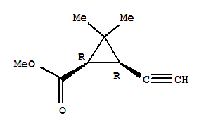 (1r-cis)-3-乙炔-2,2-二甲基-环丙烷羧酸甲酯结构式_91726-63-5结构式
