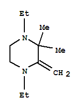 (7ci)-1,4-二乙基-2,2-二甲基-3-亚甲基-哌嗪结构式_91823-90-4结构式
