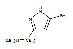 5-乙基-N,N-二甲基-1H-吡唑-3-甲胺结构式_91868-17-6结构式