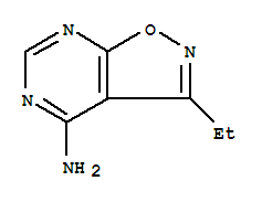 (7ci)-4-氨基-3-乙基-异噁唑并[5,4-d]嘧啶结构式_91997-08-9结构式