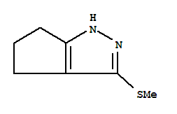 1,4,5,6-四氢-3-(甲基硫代)-环戊并吡唑结构式_92259-49-9结构式