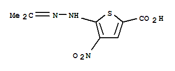 (7ci)-5-(异亚丙基肼基)-4-硝基-2-噻吩羧酸结构式_92660-65-6结构式