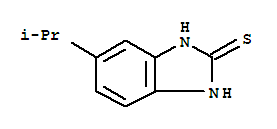 (9ci)-1,3-二氢-5-(1-甲基乙基)-2H-苯并咪唑-2-硫酮结构式_92806-75-2结构式