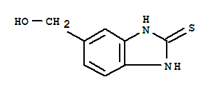 (9ci)-1,3-二氢-5-(羟基甲基)-2H-苯并咪唑-2-硫酮结构式_92807-01-7结构式