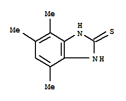 (9ci)-1,3-二氢-4,5,7-三甲基-2H-苯并咪唑-2-硫酮结构式_92893-91-9结构式