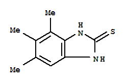 (9ci)-1,3-二氢-4,5,6-三甲基-2H-苯并咪唑-2-硫酮结构式_92893-95-3结构式
