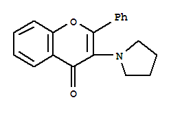 (9ci)-2-苯基-3-(1-吡咯烷)-4H-1-苯并吡喃-4-酮结构式_92908-98-0结构式