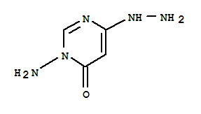 (9ci)-3-氨基-6-肼基-4(3H)-嘧啶酮结构式_93098-77-2结构式