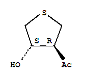 反式-(9ci)-1-(四氢-4-羟基-3-噻吩)-乙酮结构式_93198-77-7结构式