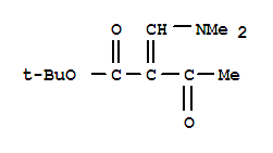 (E)-叔丁基 2-((二甲基氨基)亚甲基)-3-氧代丁酸酯结构式_93552-74-0结构式
