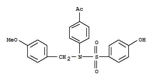 N-(4-乙酰基苯基)-4-羟基-n-[(4-甲氧基苯基)甲基]苯磺酰胺结构式_941695-43-8结构式