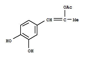 (9ci)-4-[2-(乙酰基氧基)-1-丙烯基]-1,2-苯二醇结构式_95889-00-2结构式
