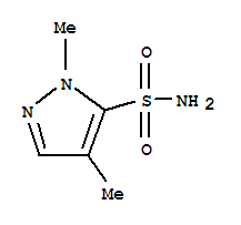 (9ci)-1,4-二甲基-1H-吡唑-5-磺酰胺结构式_98389-46-9结构式