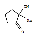 (6ci)-1-乙酰基-2-氧代-环戊烷甲腈结构式_98491-54-4结构式