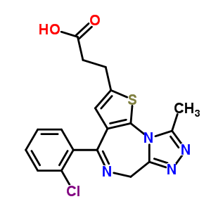 4-(2-氯苯基)-9-甲基-6H-噻吩并[3,2-f][1,2,4]噻唑并[4,3-a][1,4]二氮杂卓-2-丙酸结构式_100826-98-0结构式