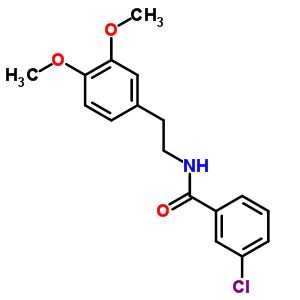 3-氯-n-[2-(3,4-二甲氧基苯基)乙基]-苯甲酰胺结构式_10268-49-2结构式