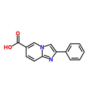 2-苯基-咪唑并[1,2-a]吡啶-6-羧酸结构式_1027-01-6结构式