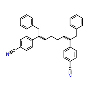 4,4-[1,6-双(苯基甲基)-1,6-己烷二基]双-苯甲腈结构式_10270-32-3结构式