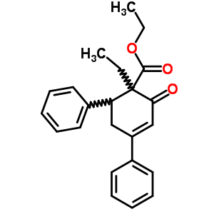 1-乙基-2-氧代-4,6-二苯基-3-环己烯-1-羧酸乙酯结构式_10346-10-8结构式