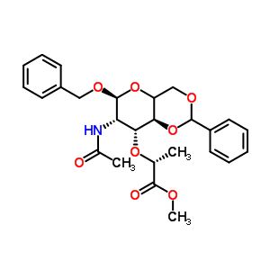 苄基N-乙酰基-4,6-O-亚苄基-alpha-D-胞壁酸甲酯结构式_104371-51-9结构式