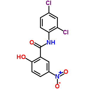 n-(2,4-二氯苯基)-2-羟基-5-硝基-苯甲酰胺结构式_10515-55-6结构式