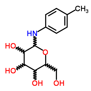 n-(4-甲基苯基)-D-吡喃葡萄糖胺结构式_10571-77-4结构式
