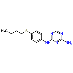 n2-[4-(丁基硫代)苯基]-1,3,5-三嗪-2,4-二胺结构式_1089-24-3结构式