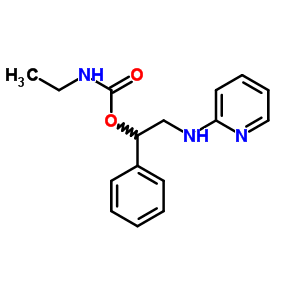 (7CI,8CI)-乙基氨基甲酸 a-[(2-吡啶氨基)甲基]苄基酯盐酸盐结构式_1092-62-2结构式