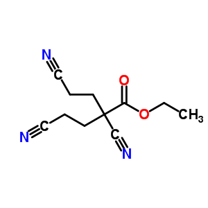 2,4-二氰基-2-(2-氰基乙基)-丁酸乙酯结构式_1112-27-2结构式
