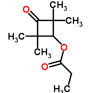 2,2,4,4-四甲基-3-(1-氧代丙氧基)-环丁酮结构式_1133-07-9结构式
