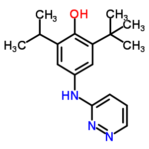 2-(1,1-二甲基乙基)-6-(1-甲基乙基)-4-(3-吡嗪氨基)苯酚结构式_114548-84-4结构式