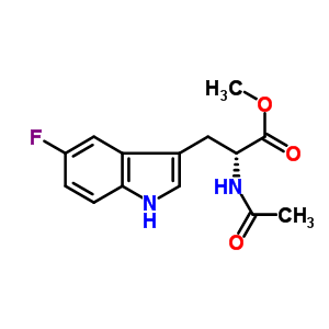 (R)-N-乙酰基-5-氟-Trp-OMe结构式_114872-80-9结构式
