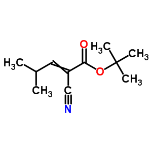 2-氰基-4-甲基-2-戊烯酸 1,1-二甲基乙酯结构式_1187-30-0结构式